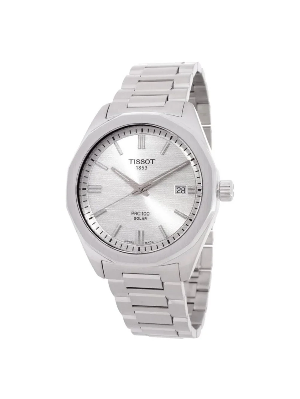 NWT Tissot PRC Quartz Solar-Powered Silver Dial Watch